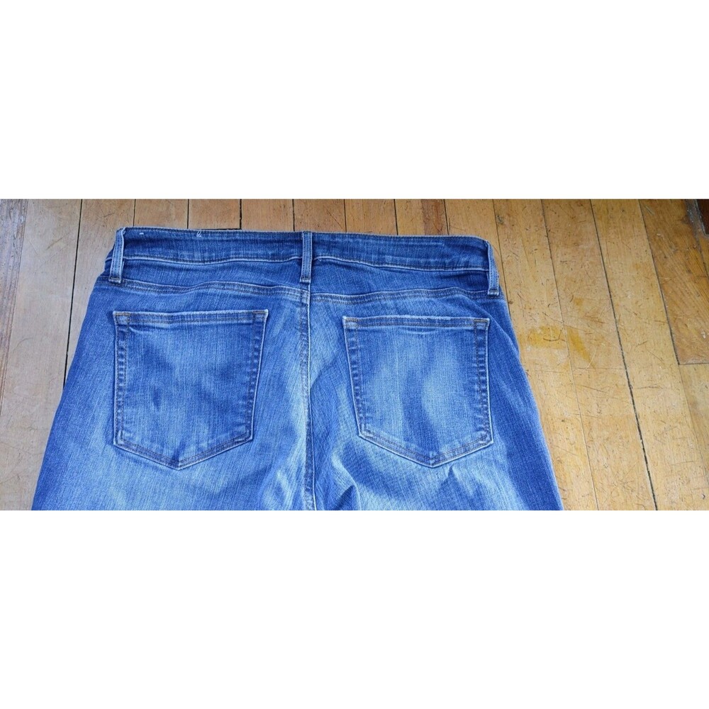 Loft Women's Curvy Skinny Distressed Jeans 10 / 30 Mid Rise Stretch Medium Wash - Picture 5 of 7